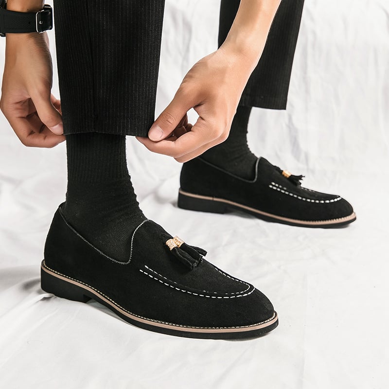 Zapatos de modaable And Comfortable casual All-Match gamuza Tassel Design casual cuero