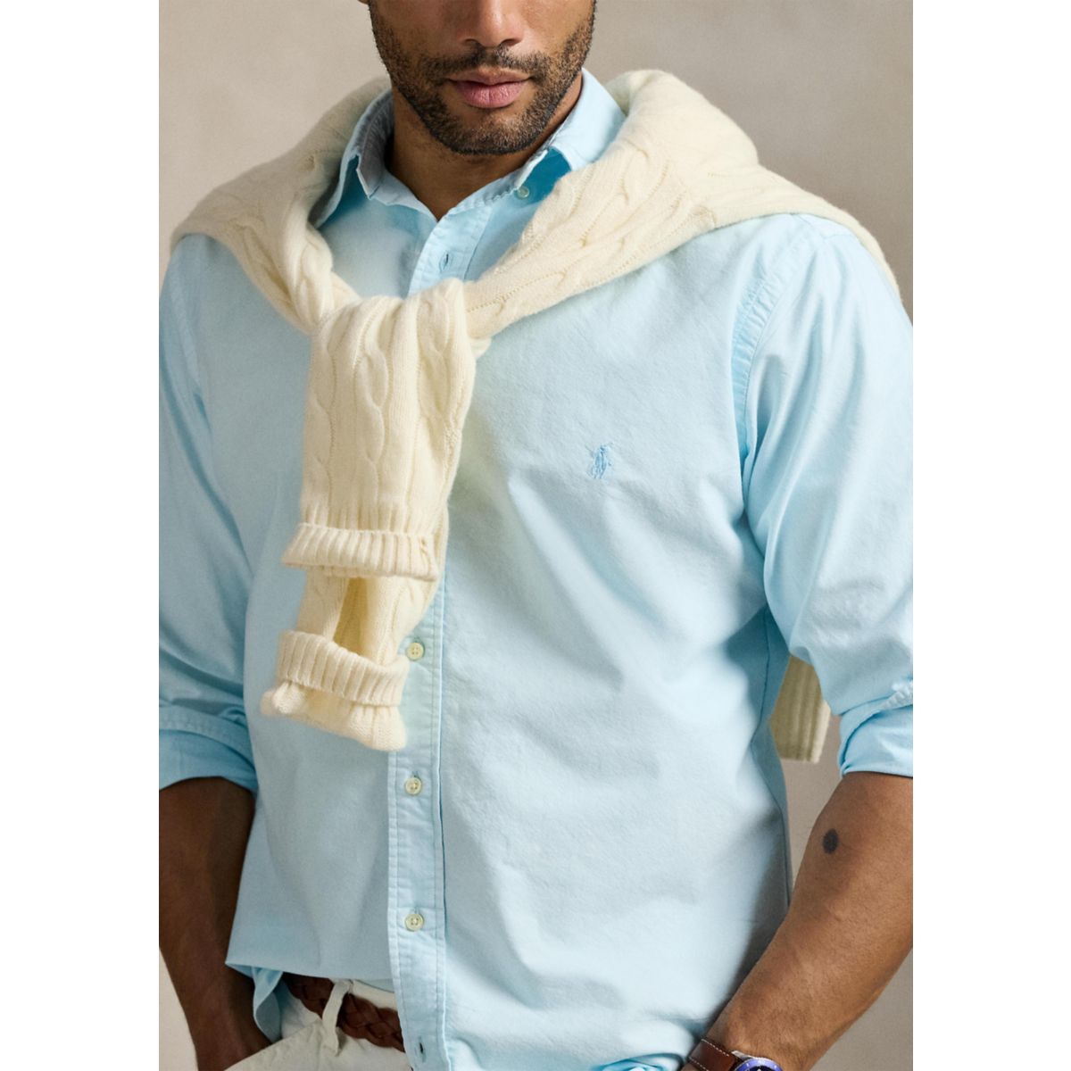 Big & Tall Mineral-Dyed Oxford Shirt - 3