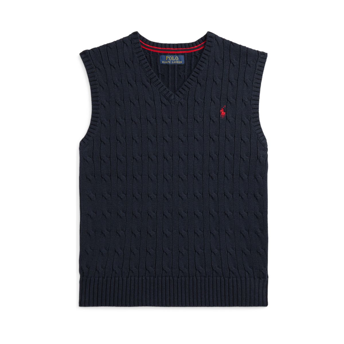Boys 8-20 Cable Knit Cotton Sweater Vest - 4