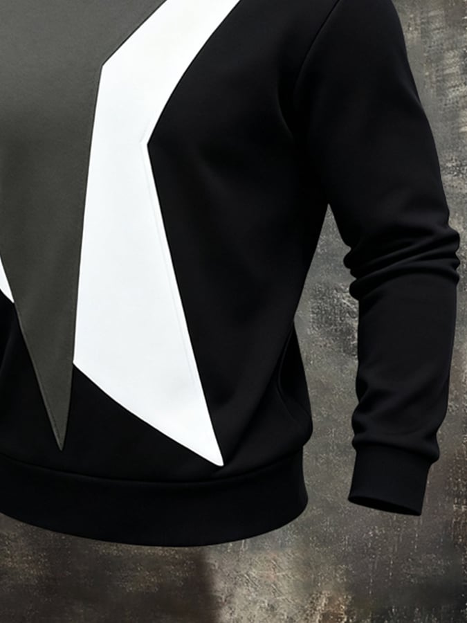 Sudadera elegantee Color-Blocked Crewneck para hombre
