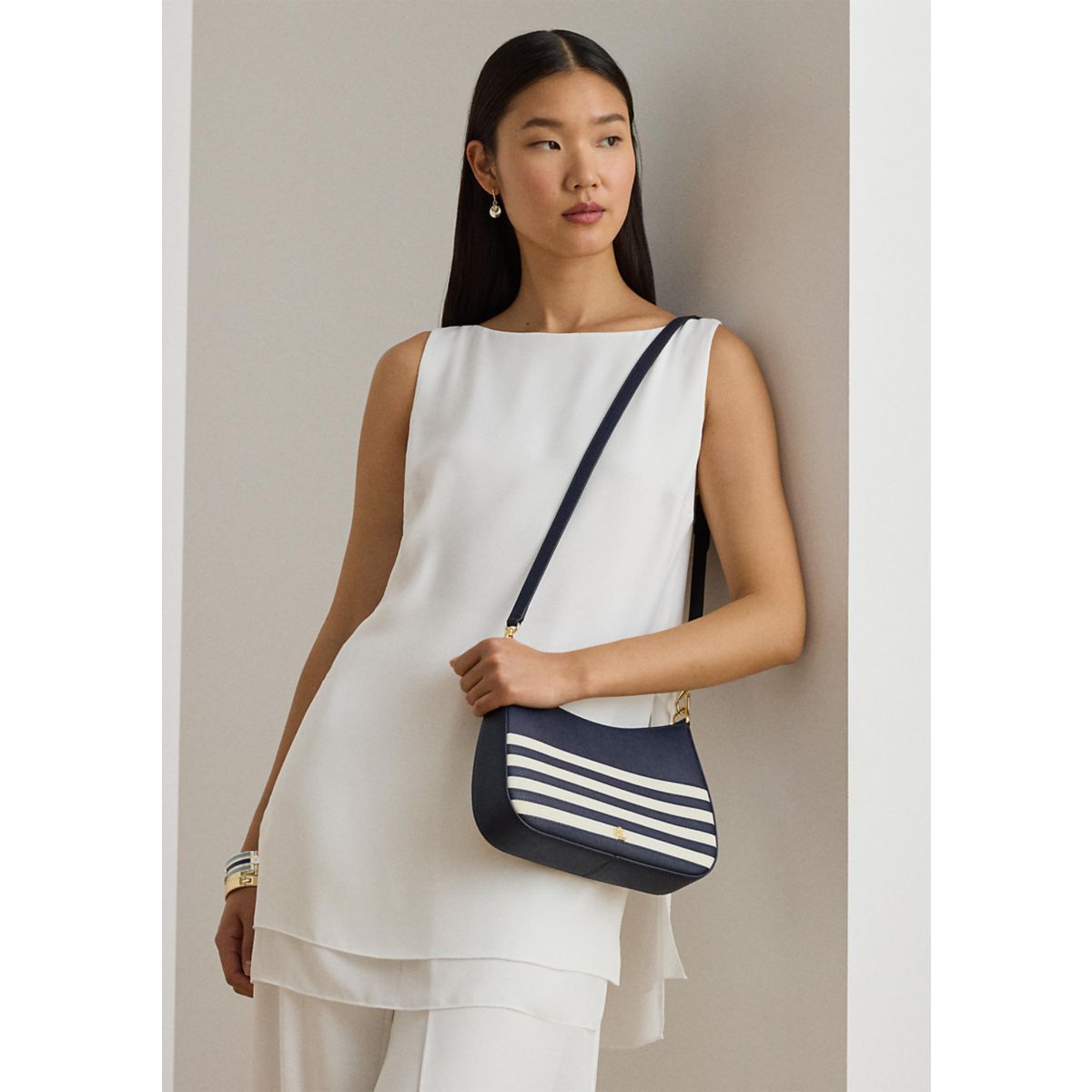 Striped Leather Medium Danni Bag - 1