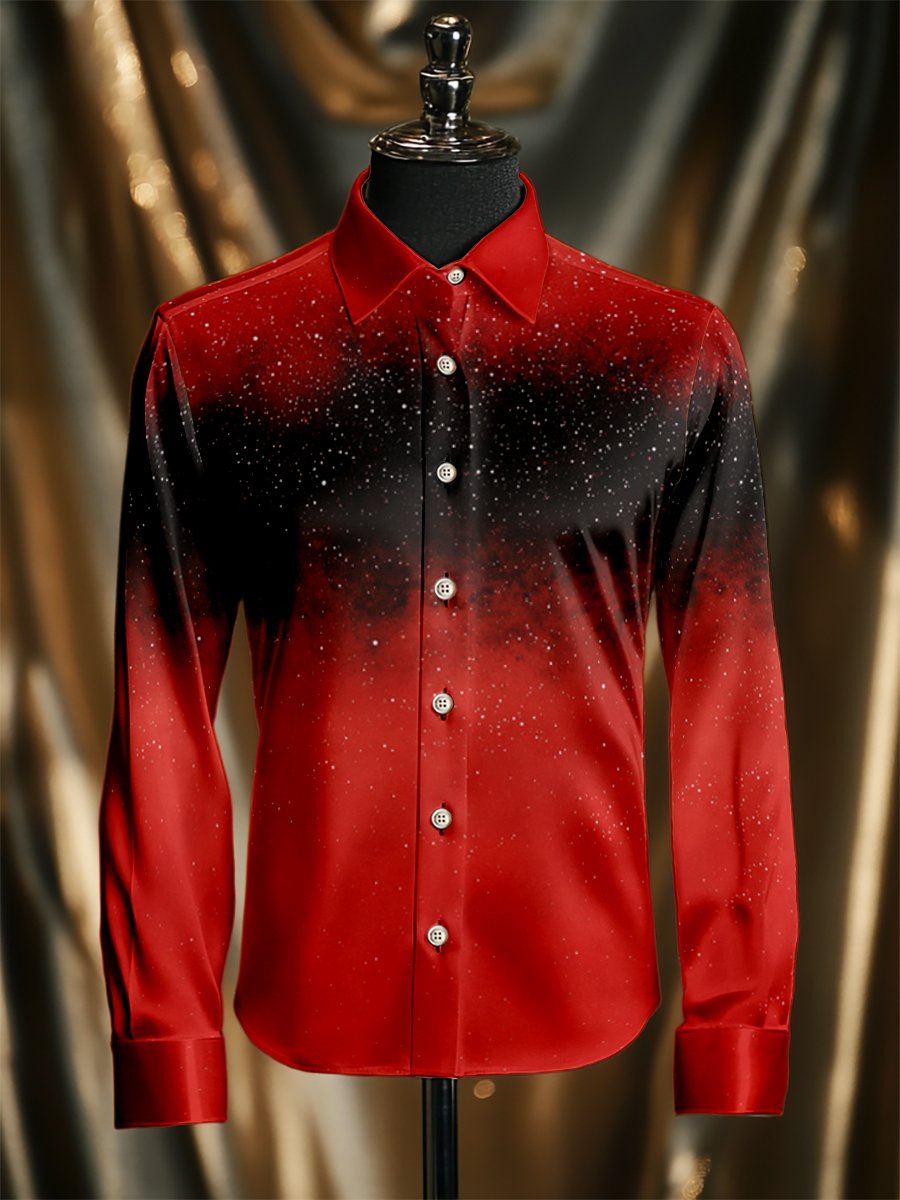 Camisa seda de lujo ejecutivo de manga larga para hombre