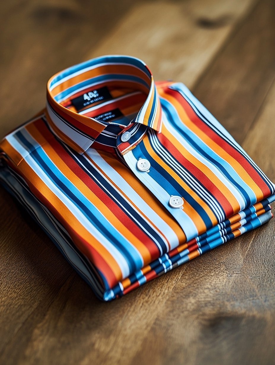 Camisa a rayas Luxe de manga larga para hombre