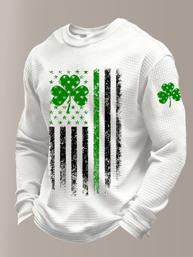 St. Patrick's Day estampado casual Top para hombre