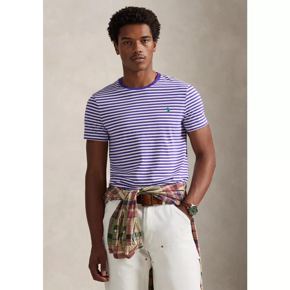Classic Fit Striped Jersey T-Shirt - 1