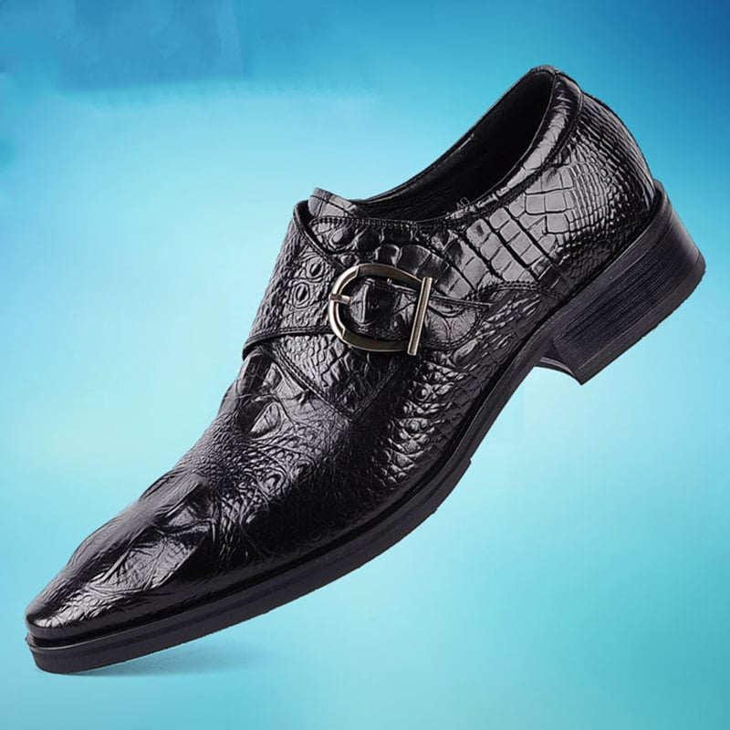 Zapatos ejecutivo casual Single Monk Exotic para hombre