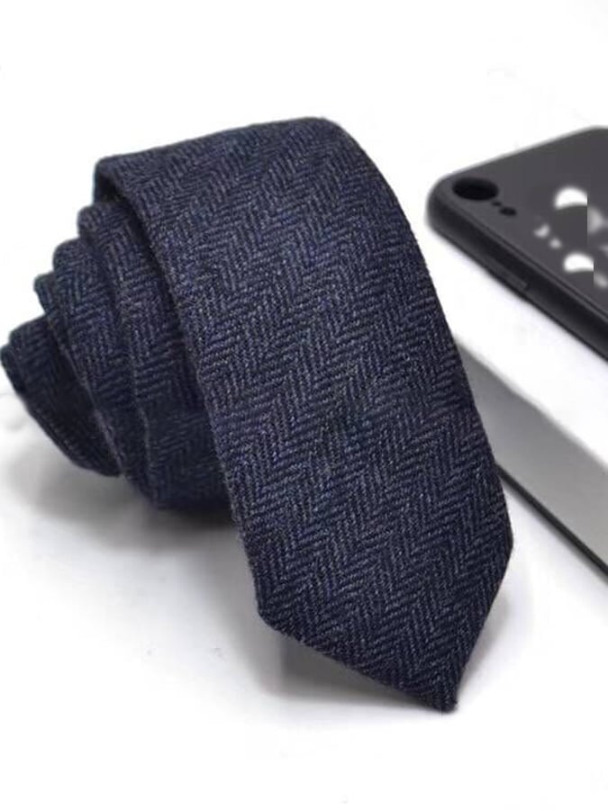 Vintage Versatile Herringbone Design a rayas Tie para hombre