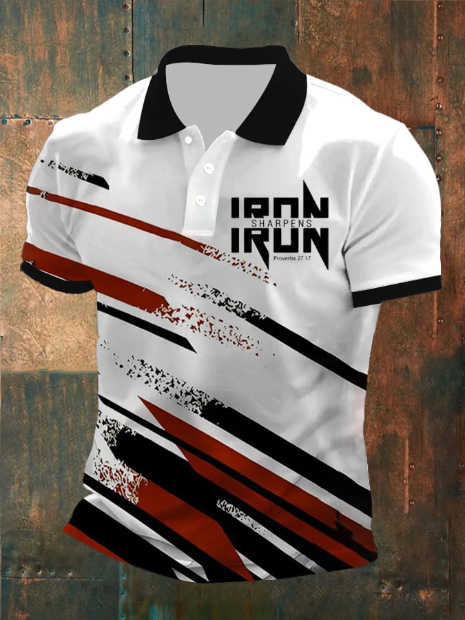 Camisa polo Faith estampado Button Design para hombre