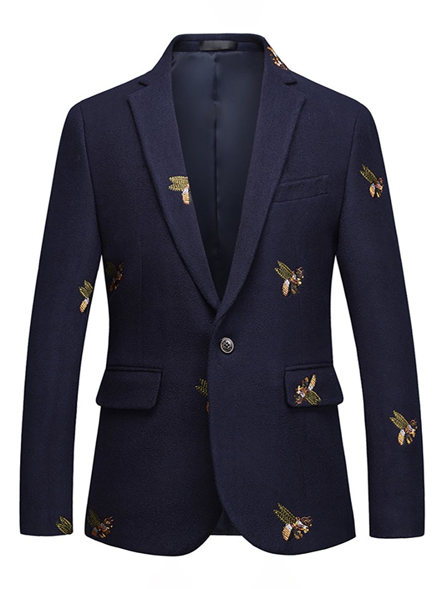 Chaqueta ejecutivo casual bordado Suit para hombre