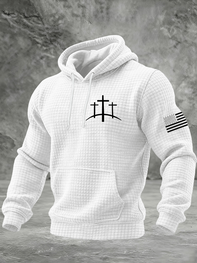 Sudadera Faith estampado Checkered Fabric Hooded para hombre