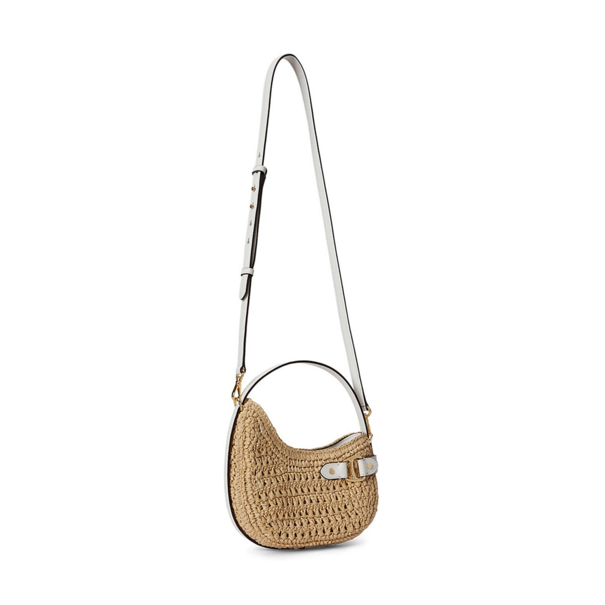 Woven Straw Small Tasha Crossbody Bag - 6