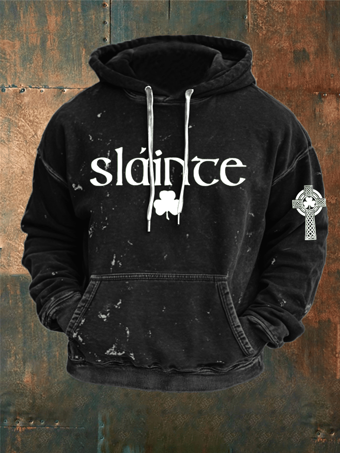 Sudadera St. Patrick's Day estampado Hooded para hombre