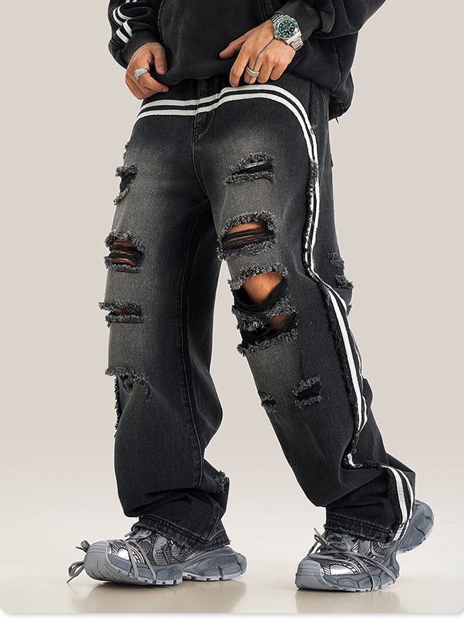 Elegantee casual Ripped Jeans para hombre