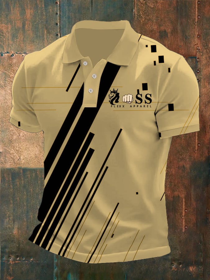 Camisa polo retro ejecutivo casual contrast color para hombre
