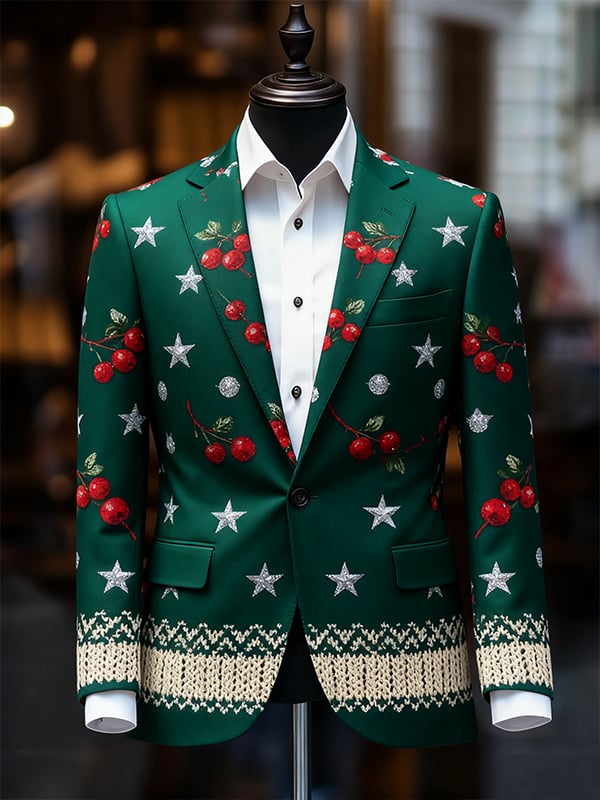Ejecutivo casual Christmas Suit Outerwear para hombre