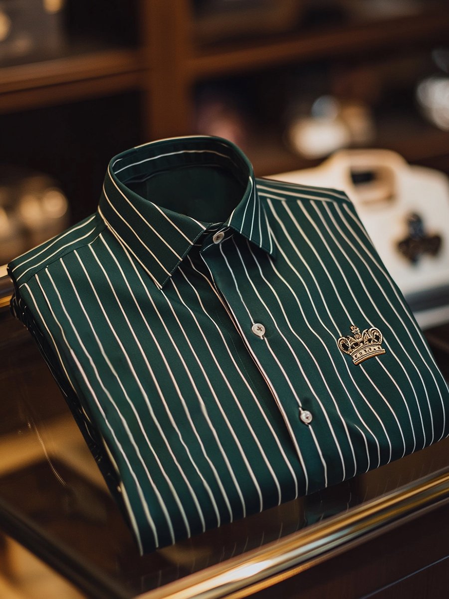 Camisa para exterior casual rayas de manga larga para hombre