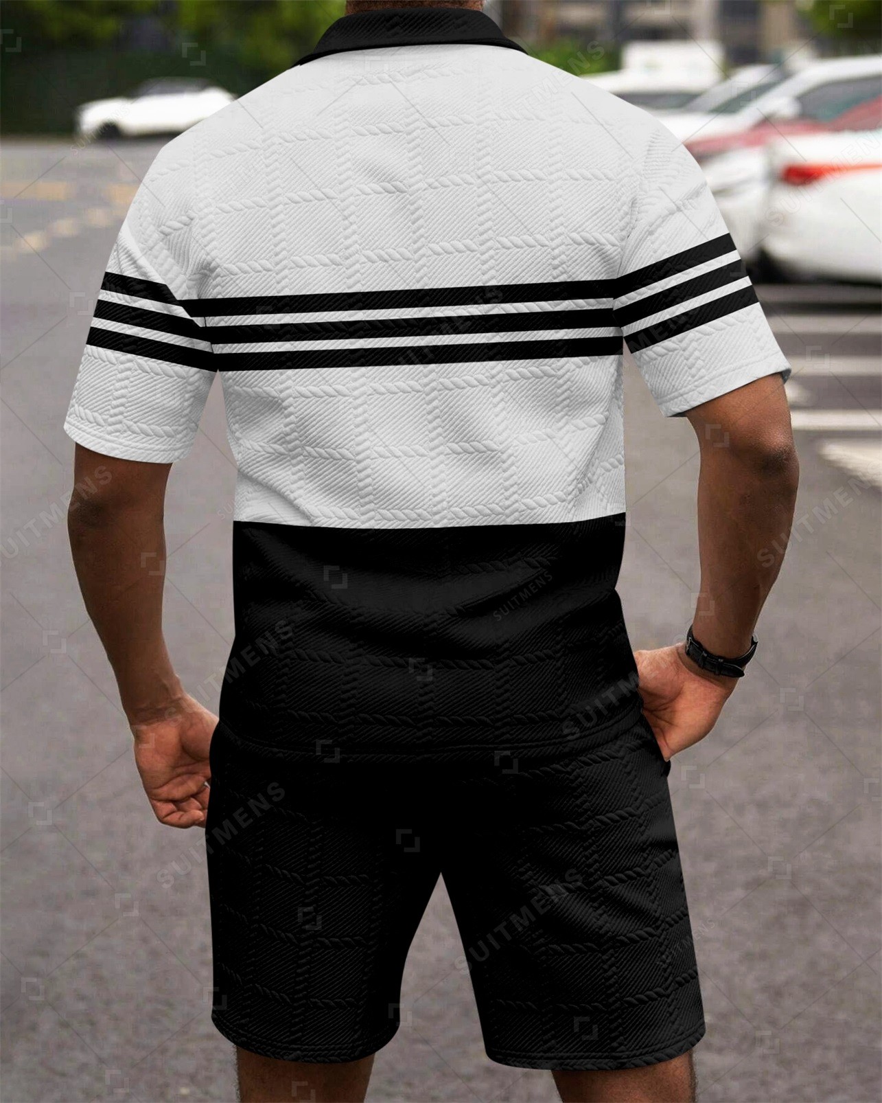 Camisa polo Simple Textured Summer Set 254 para hombre