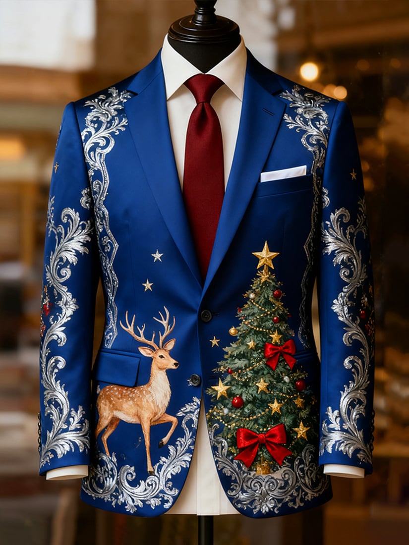 Ejecutivo casual Christmas Suit Outerwear para hombre