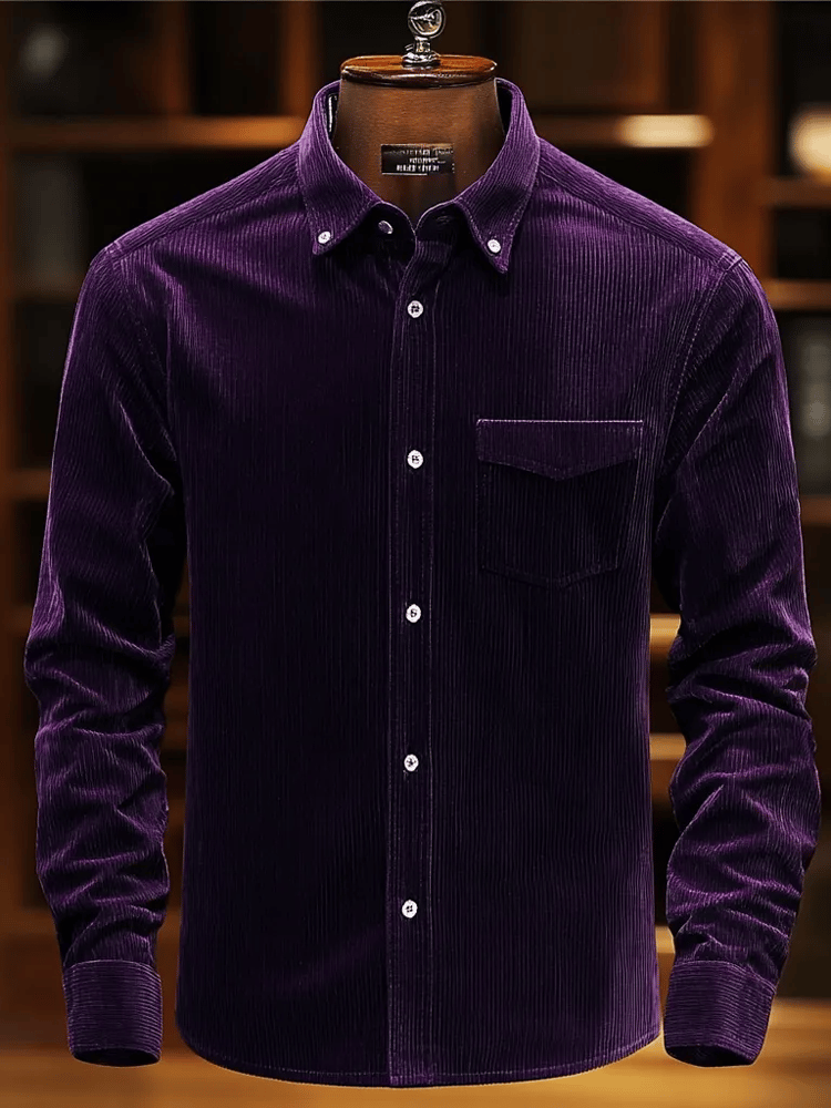 Camisa vintage ejecutivo Flannel de manga larga para hombre