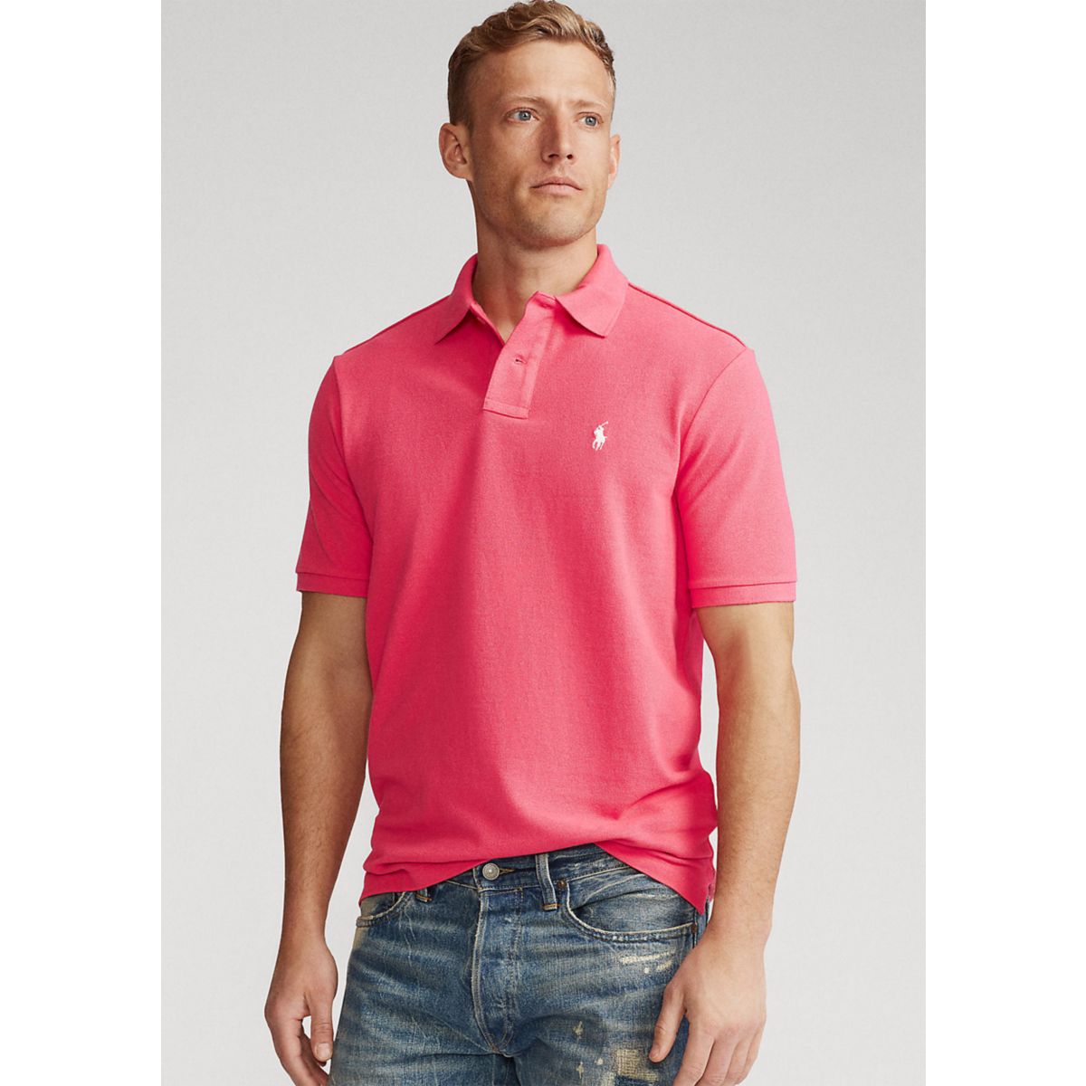 Classic Fit Mesh Polo Shirt - 6