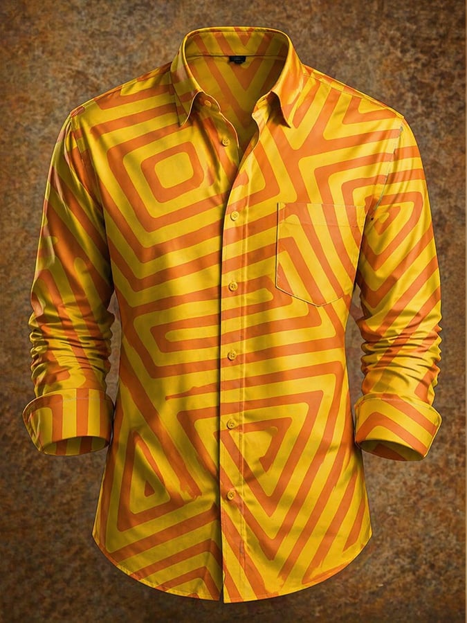 Retro Orange Geometric Princamiseta