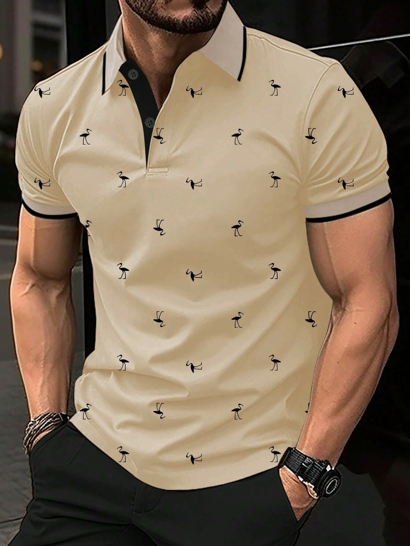 Camisa polo casual para hombre