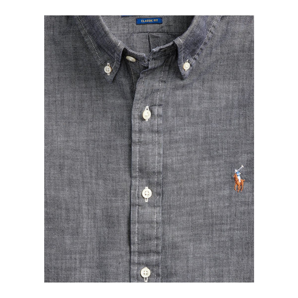 Classic Fit Chambray Shirt - 5