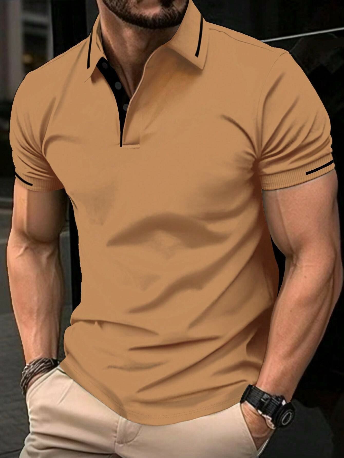Camisa polo casual para hombre