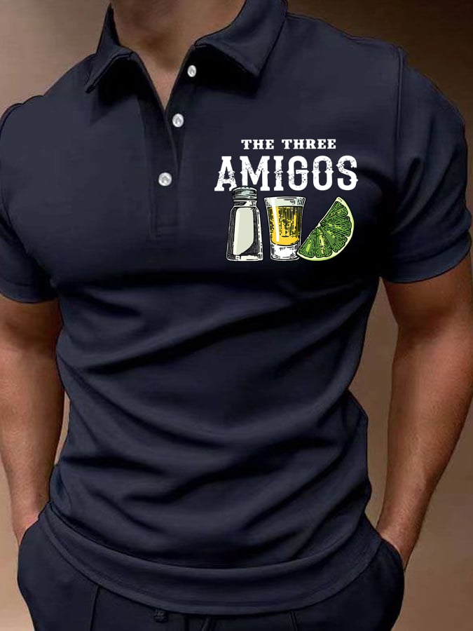 Camisa polo The Three Amigos Cinco De Mayo estampado para hombre