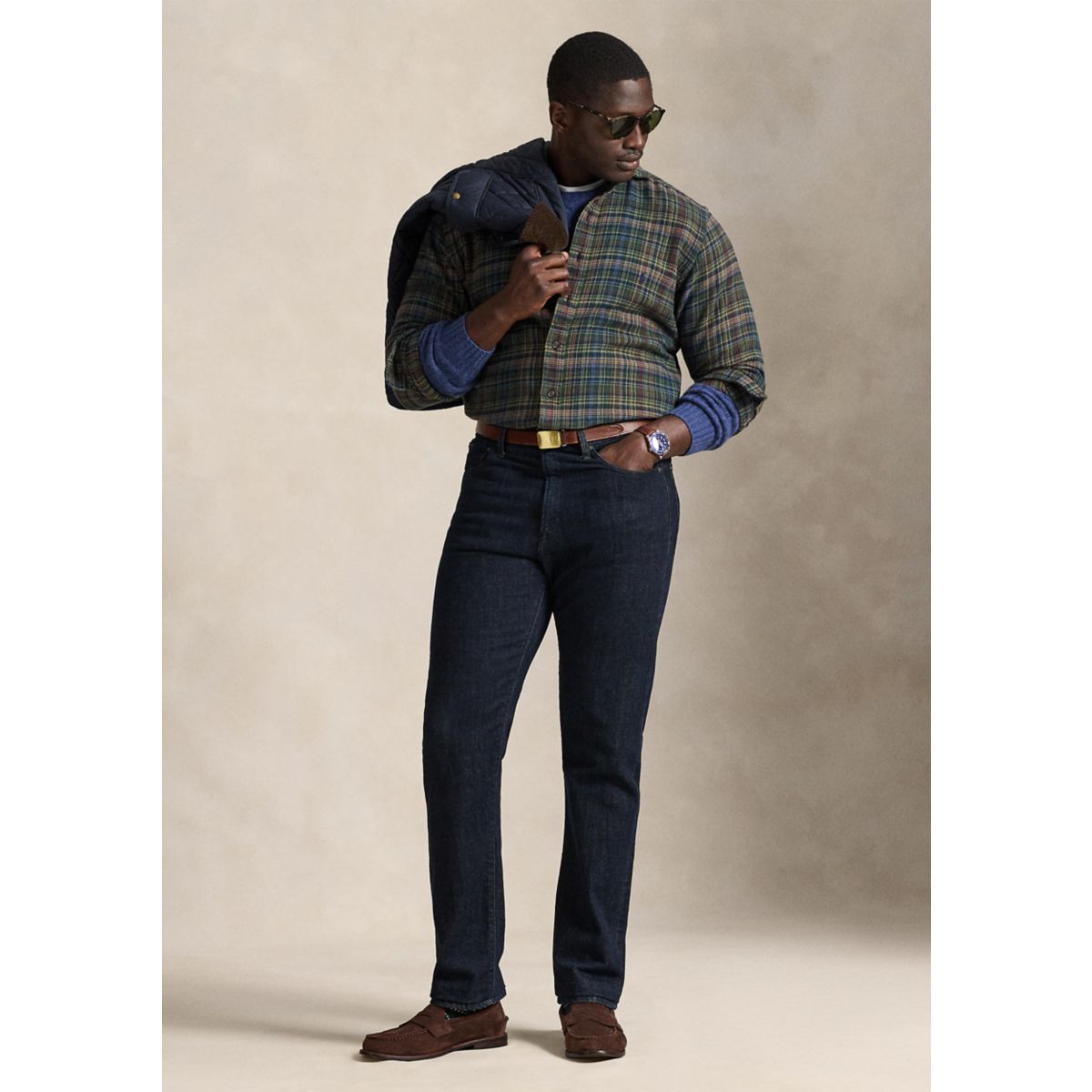 Big & Tall Plaid Brushed Flannel Shirt - 4