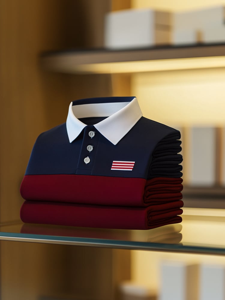 Camisa polo ejecutivo casual Button de manga corta para hombre