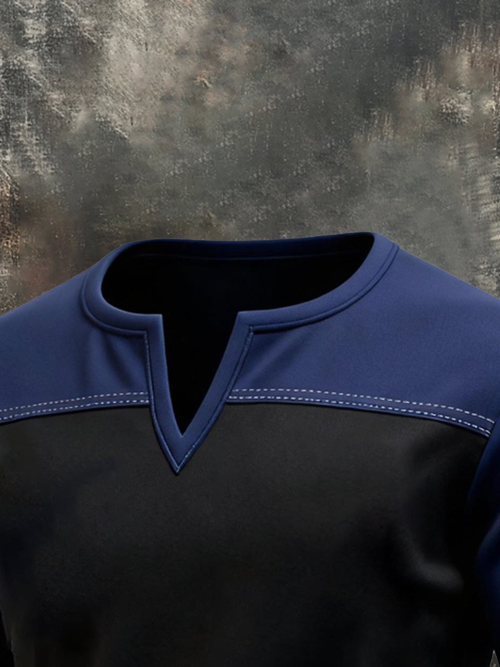 Sudadera vintage Style Color-Block de manga larga para hombre