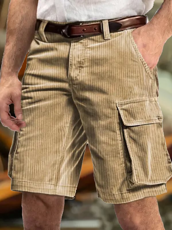 Shorts vintage Multi-bolsillo Cargo para hombre