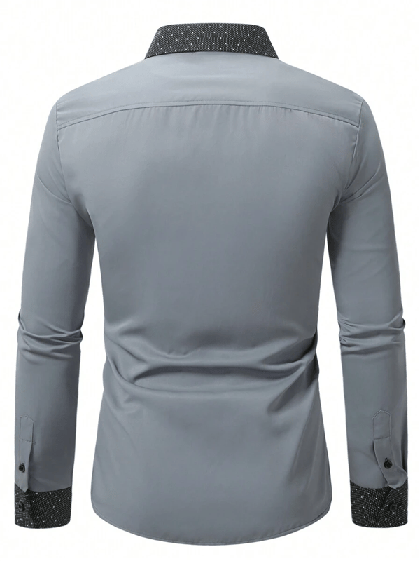 Camisa ejecutivo casual de manga larga para hombre