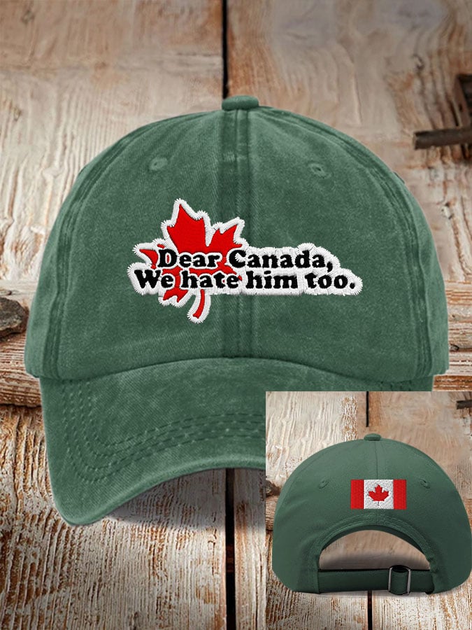 Gorras Unisex Dear Canada We sombrerose Him Too estampado Baseball