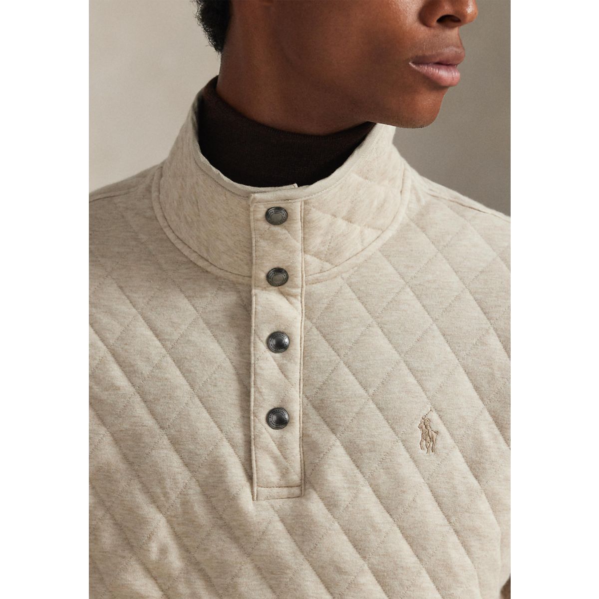 Quilted Double-Knit Jersey Pullover - 3