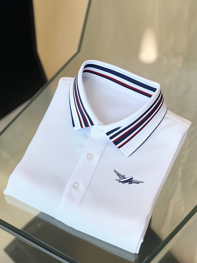 Camisa polo ejecutivo casual Button de manga corta para hombre