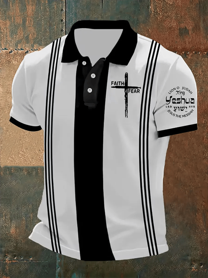 Camisa polo Faith estampado casual para hombre