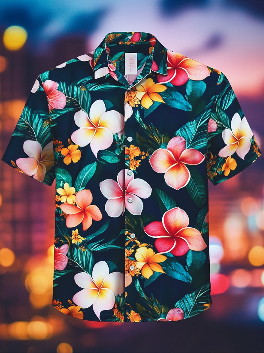 Camisa Resort casual floral Art de manga corta para hombre