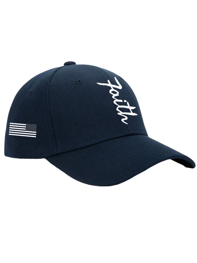 Unisex Faith&Flag Print Baseball Cap