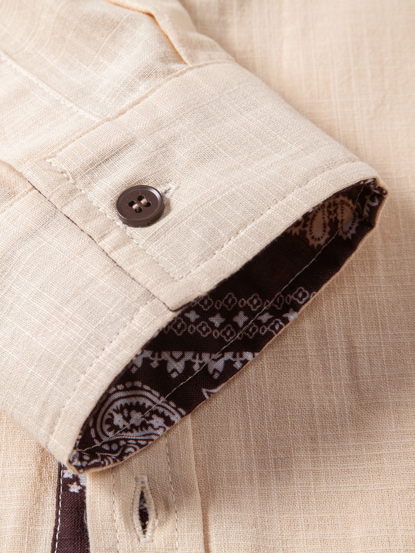 Camisa Contrast Paisley estampado de lino Look