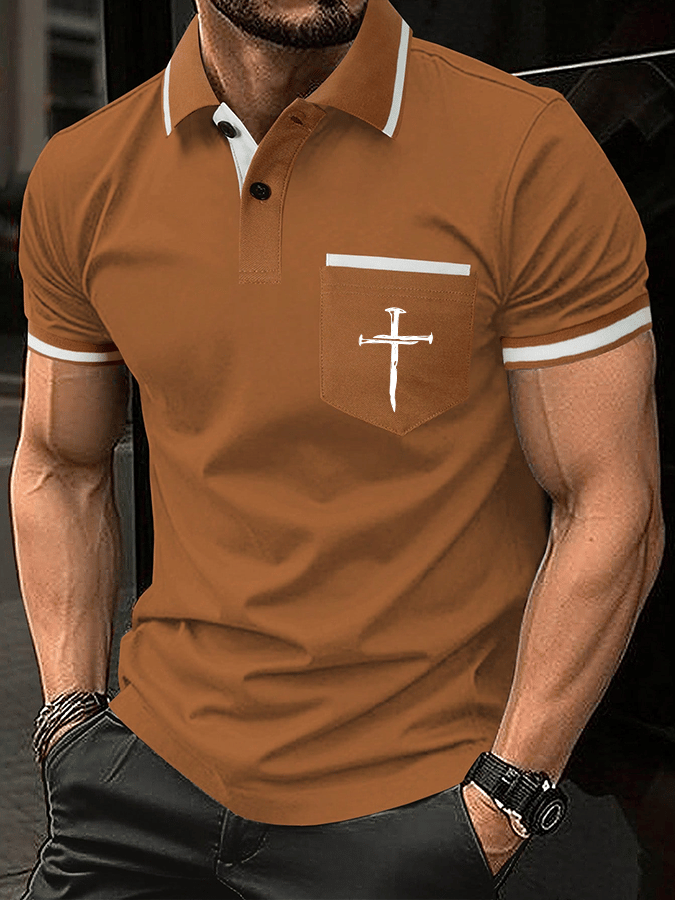 Camisa polo Faith estampado casual (With bolsillos) para hombre
