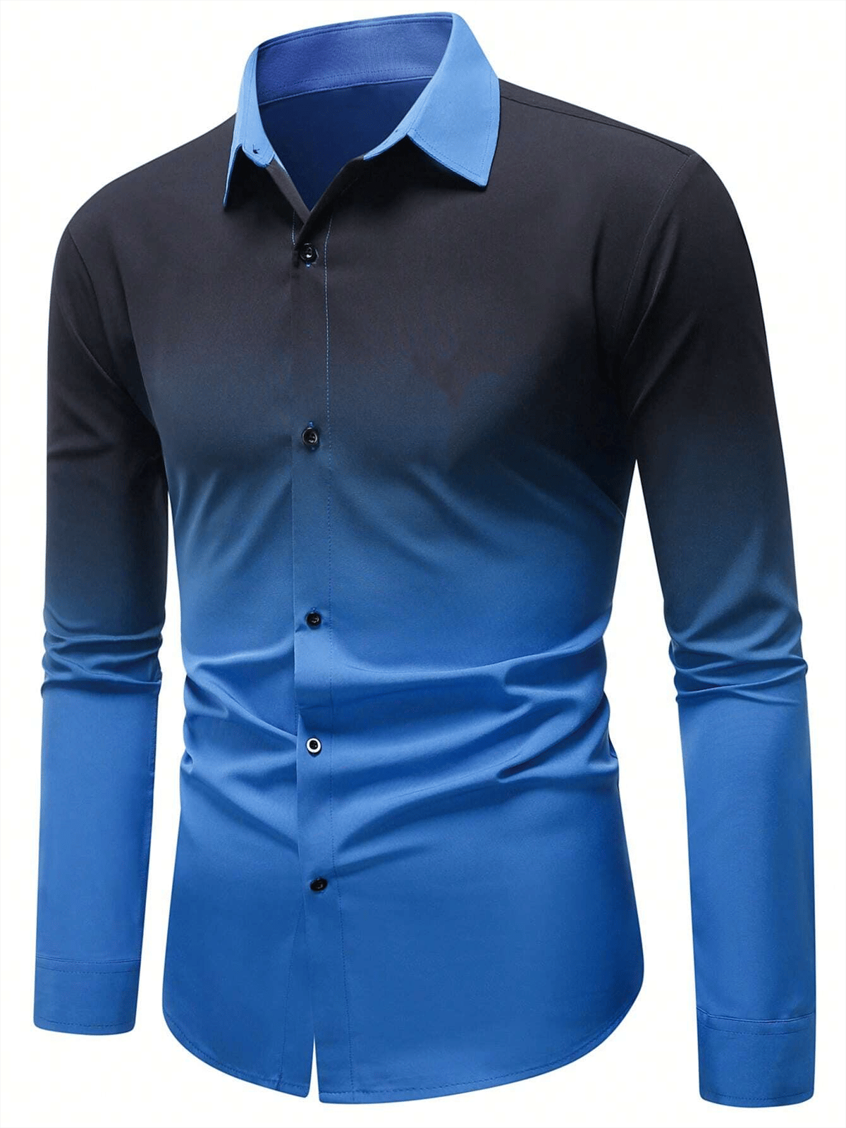 Camisa ejecutivo casual de manga larga para hombre