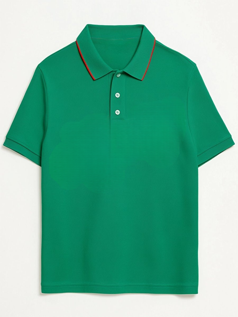 Camisa polo ejecutivo casual Button de manga corta para hombre