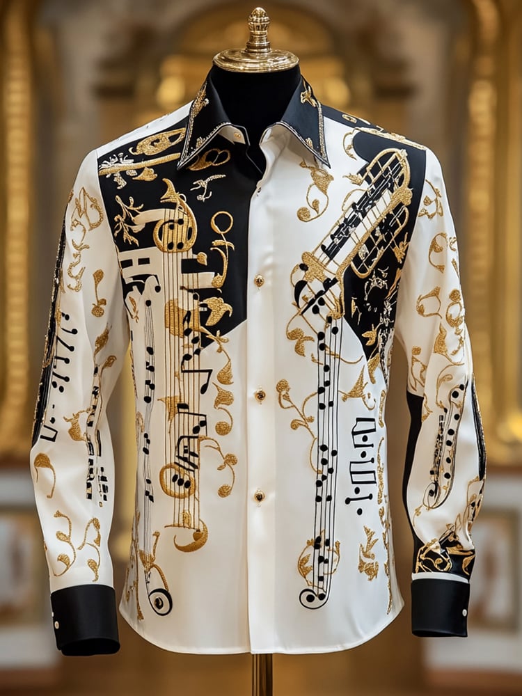 Camisa de lujo Gorgeous de manga larga para hombre