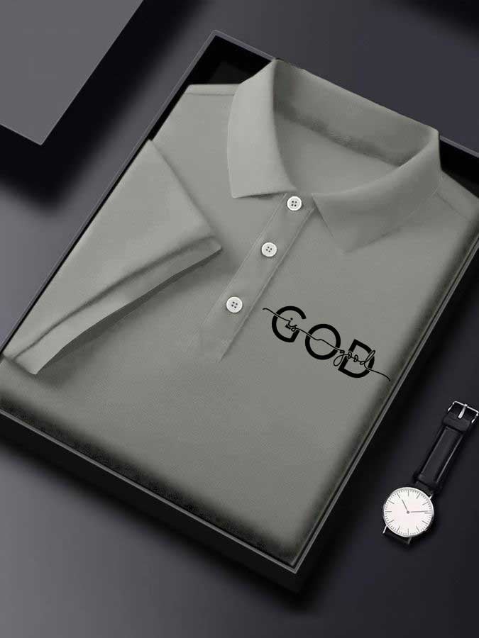 Camisa polo Faith in God estampado para hombre