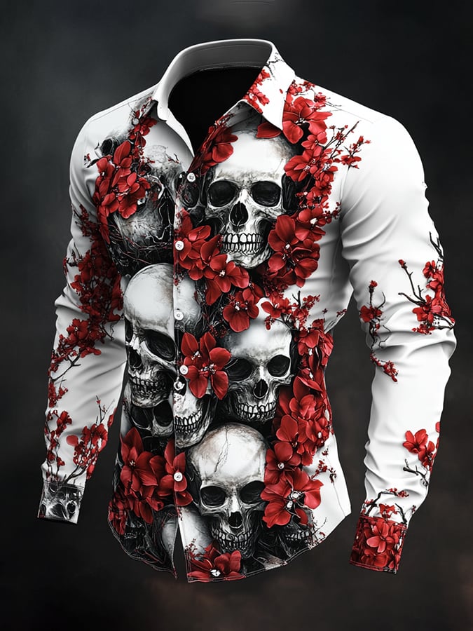 Camisa casual vintage Black diseño para hombre