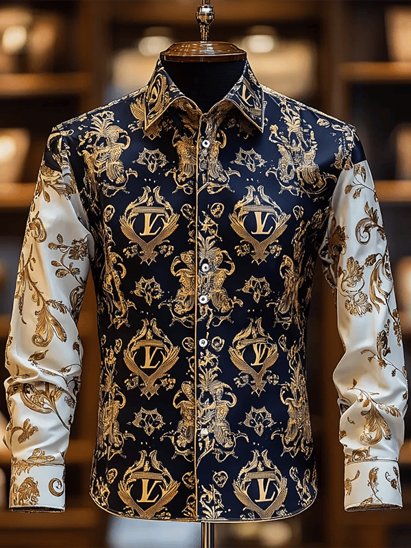Camisa de lujo Gorgeous de manga larga para hombre