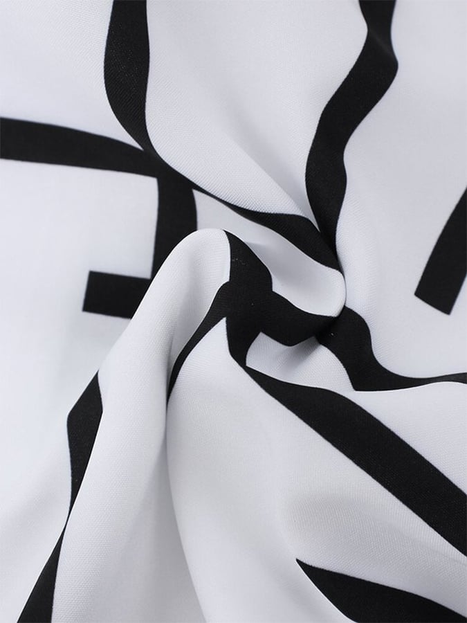 Camisa a rayas Lapel de manga corta