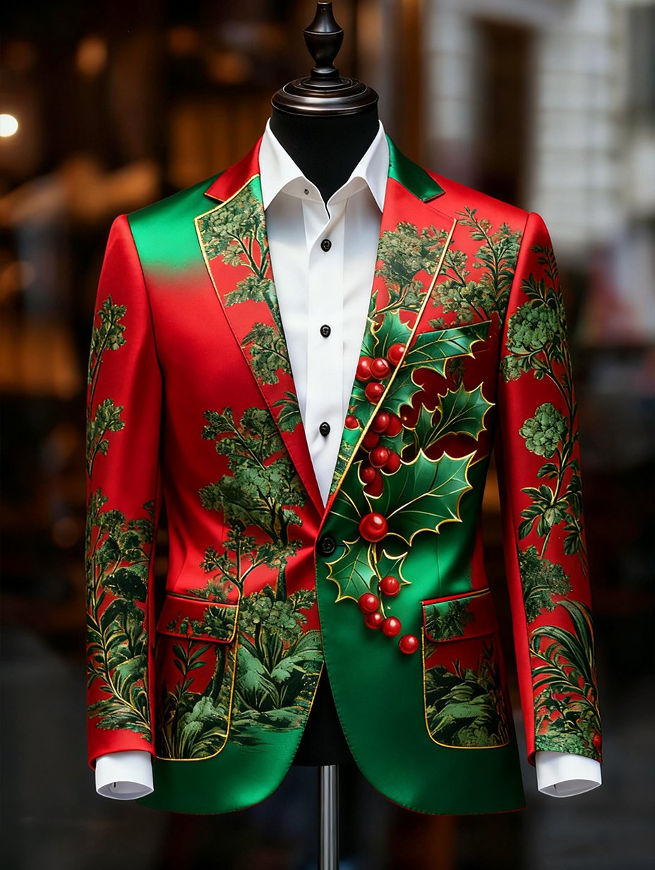 Ejecutivo casual Christmas Suit Outerwear para hombre